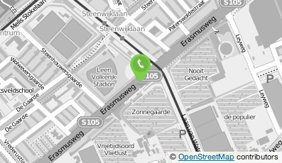 Bekijk kaart van De Jong Snacks Erasmusweg in Den Haag