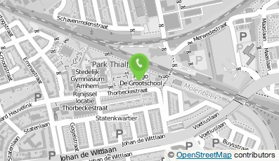 Bekijk kaart van BSO Thialf locatie Hugo de Groot in Arnhem